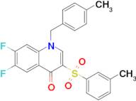 6,7-Difluoro-1-(4-methylbenzyl)-3-(m-tolylsulfonyl)quinolin-4(1H)-one