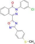 2-(3-Chlorophenyl)-4-(3-(4-(methylthio)phenyl)-1,2,4-oxadiazol-5-yl)phthalazin-1(2H)-one