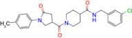 N-(3-chlorobenzyl)-1-(5-oxo-1-(p-tolyl)pyrrolidine-3-carbonyl)piperidine-4-carboxamide