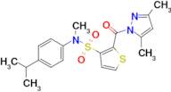 2-(3,5-Dimethyl-1H-pyrazole-1-carbonyl)-N-(4-isopropylphenyl)-N-methylthiophene-3-sulfonamide