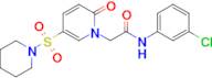 N-(3-chlorophenyl)-2-(2-oxo-5-(piperidin-1-ylsulfonyl)pyridin-1(2H)-yl)acetamide