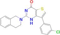 7-(3-chlorophenyl)-2-(1,2,3,4-tetrahydroisoquinolin-2-yl)-1H,4H-thieno[3,2-d]pyrimidin-4-one