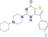 2-(4-cyclohexylpiperazin-1-yl)-7-(4-fluorophenyl)-1H,4H-thieno[3,2-d]pyrimidin-4-one