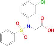 N-(3-chlorophenyl)-N-(phenylsulfonyl)glycine