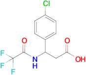 3-(4-Chlorophenyl)-3-(2,2,2-trifluoroacetamido)propanoic acid