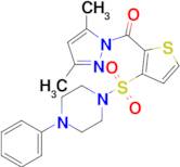 (3,5-Dimethyl-1H-pyrazol-1-yl)(3-((4-phenylpiperazin-1-yl)sulfonyl)thiophen-2-yl)methanone