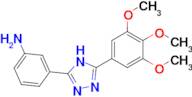 3-[5-(3,4,5-trimethoxyphenyl)-4H-1,2,4-triazol-3-yl]aniline