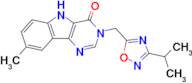 3-((3-Isopropyl-1,2,4-oxadiazol-5-yl)methyl)-8-methyl-3,5-dihydro-4H-pyrimido[5,4-b]indol-4-one