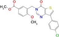 Methyl 3-((7-(4-chlorophenyl)-4-oxothieno[3,2-d]pyrimidin-3(4H)-yl)methyl)-4-methoxybenzoate