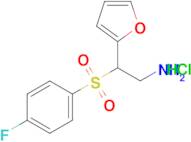 2-((4-Fluorophenyl)sulfonyl)-2-(furan-2-yl)ethan-1-amine hydrochloride