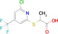 2-((6-Chloro-4-(trifluoromethyl)pyridin-2-yl)thio)propanoic acid