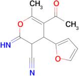 5-acetyl-4-(furan-2-yl)-2-imino-6-methyl-3,4-dihydro-2H-pyran-3-carbonitrile