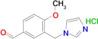 3-((1H-imidazol-1-yl)methyl)-4-methoxybenzaldehyde hydrochloride