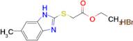 ethyl 2-[(6-methyl-1H-1,3-benzodiazol-2-yl)sulfanyl]acetate hydrobromide