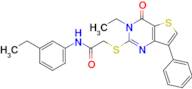 2-((3-Ethyl-4-oxo-7-phenyl-3,4-dihydrothieno[3,2-d]pyrimidin-2-yl)thio)-N-(3-ethylphenyl)acetamide