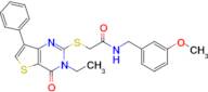 2-((3-Ethyl-4-oxo-7-phenyl-3,4-dihydrothieno[3,2-d]pyrimidin-2-yl)thio)-N-(3-methoxybenzyl)acetami…