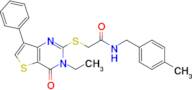 2-((3-Ethyl-4-oxo-7-phenyl-3,4-dihydrothieno[3,2-d]pyrimidin-2-yl)thio)-N-(4-methylbenzyl)acetamide