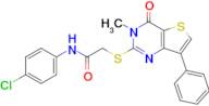 N-(4-chlorophenyl)-2-((3-methyl-4-oxo-7-phenyl-3,4-dihydrothieno[3,2-d]pyrimidin-2-yl)thio)acetami…