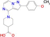 1-(2-(4-Methoxyphenyl)pyrazolo[1,5-a]pyrazin-4-yl)piperidine-4-carboxylic acid