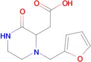 2-(1-(Furan-2-ylmethyl)-3-oxopiperazin-2-yl)acetic acid