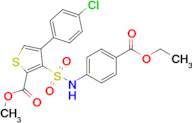 Methyl 4-(4-chlorophenyl)-3-(N-(4-(ethoxycarbonyl)phenyl)sulfamoyl)thiophene-2-carboxylate