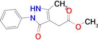 methyl 2-(5-methyl-3-oxo-2-phenyl-2,3-dihydro-1H-pyrazol-4-yl)acetate