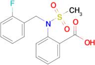 2-(N-(2-fluorobenzyl)methylsulfonamido)benzoic acid