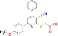 2-((3-Cyano-6-(4-methoxyphenyl)-4-phenylpyridin-2-yl)thio)acetic acid