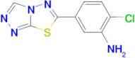 5-([1,2,4]Triazolo[3,4-b][1,3,4]thiadiazol-6-yl)-2-chloroaniline