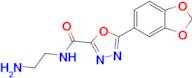 N-(2-aminoethyl)-5-(benzo[d][1,3]dioxol-5-yl)-1,3,4-oxadiazole-2-carboxamide