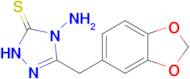 4-Amino-5-(benzo[d][1,3]dioxol-5-ylmethyl)-2,4-dihydro-3H-1,2,4-triazole-3-thione