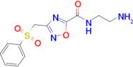 N-(2-aminoethyl)-3-((phenylsulfonyl)methyl)-1,2,4-oxadiazole-5-carboxamide