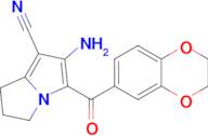 6-Amino-5-(2,3-dihydrobenzo[b][1,4]dioxine-6-carbonyl)-2,3-dihydro-1H-pyrrolizine-7-carbonitrile