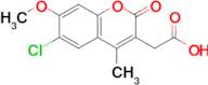 2-(6-Chloro-7-methoxy-4-methyl-2-oxo-2H-chromen-3-yl)acetic acid