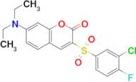 3-((3-Chloro-4-fluorophenyl)sulfonyl)-7-(diethylamino)-2H-chromen-2-one