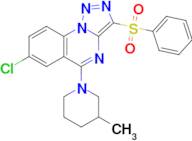 7-Chloro-5-(3-methylpiperidin-1-yl)-3-(phenylsulfonyl)-[1,2,3]triazolo[1,5-a]quinazoline