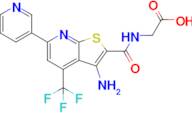 (3-Amino-6-(pyridin-3-yl)-4-(trifluoromethyl)thieno[2,3-b]pyridine-2-carbonyl)glycine