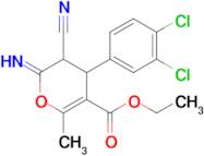 ethyl 3-cyano-4-(3,4-dichlorophenyl)-2-imino-6-methyl-3,4-dihydro-2H-pyran-5-carboxylate