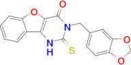 3-(Benzo[d][1,3]dioxol-5-ylmethyl)-2-thioxo-2,3-dihydrobenzofuro[3,2-d]pyrimidin-4(1H)-one