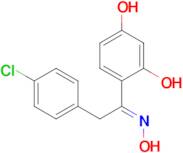 (E)-2-(4-chlorophenyl)-1-(2,4-dihydroxyphenyl)ethan-1-one oxime