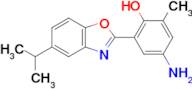 4-Amino-2-(5-isopropylbenzo[d]oxazol-2-yl)-6-methylphenol