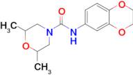 N-(2,3-dihydrobenzo[b][1,4]dioxin-6-yl)-2,6-dimethylmorpholine-4-carboxamide