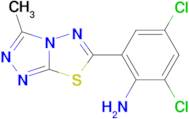 2,4-Dichloro-6-(3-methyl-[1,2,4]triazolo[3,4-b][1,3,4]thiadiazol-6-yl)aniline