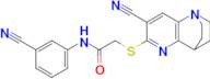 2-((7-Cyano-3,4-dihydro-2H-1,4-ethano-1,5-naphthyridin-6-yl)thio)-N-(3-cyanophenyl)acetamide