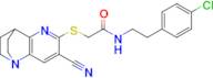 N-(4-chlorophenethyl)-2-((7-cyano-3,4-dihydro-2H-1,4-ethano-1,5-naphthyridin-6-yl)thio)acetamide