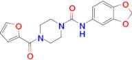 N-(benzo[d][1,3]dioxol-5-yl)-4-(furan-2-carbonyl)piperazine-1-carboxamide