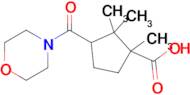 1,2,2-Trimethyl-3-(morpholine-4-carbonyl)cyclopentane-1-carboxylic acid