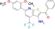 (3-Amino-6-(2,4-dimethoxyphenyl)-4-(trifluoromethyl)thieno[2,3-b]pyridin-2-yl)(phenyl)methanone