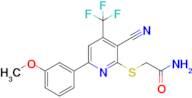 2-((3-Cyano-6-(3-methoxyphenyl)-4-(trifluoromethyl)pyridin-2-yl)thio)acetamide