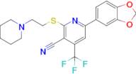 6-(Benzo[d][1,3]dioxol-5-yl)-2-((2-(piperidin-1-yl)ethyl)thio)-4-(trifluoromethyl)nicotinonitrile
